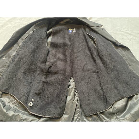 Vintage 1970s Grais Men's All Weather Coat, Brown, Zip-Out Faux Fur Liner, Black - Picture 3 of 6